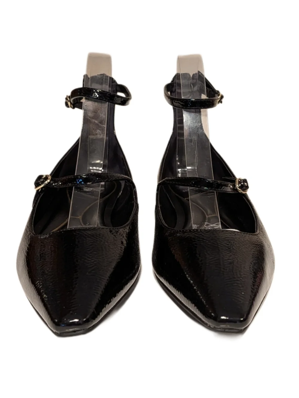 Kenneth Cole New York Nolita Women’s 8.5 Black Patent Pointed Toe Ankle Strap Fl